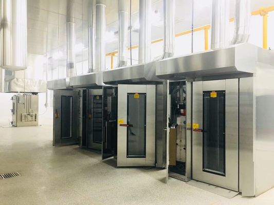 رف مزدوج 36 صينية فرن دوار 18x26 فرن تجاري لكعك الخبز والبيتزا
