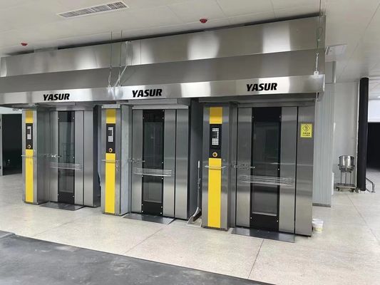 Yasur 3kw مخبز رف فرن واحد رف غاز دوار فرن 18 صواني 40X60 سم