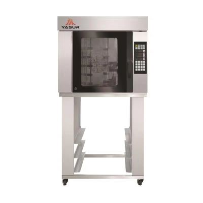فرن مخبز البخار الحراري فرن دوار بخمسة صواني 40X60 سم كرواسون دانماركي فرن خبز ومعجنات 9.5Kw