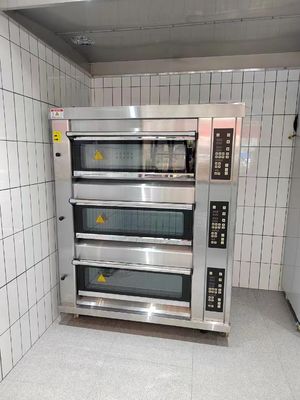 وحدات 6 صواني 40x60 فرن غاز للمخابز مع حجر بخار