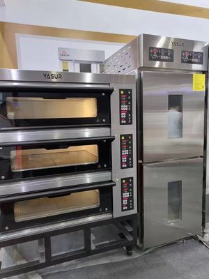 300c فرن كهربائي سطح 40x60 سم كوكي 3 طوابق 9 صينية فرن