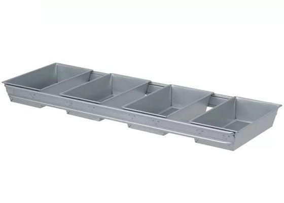 خدمة الطعام NSF Commercial 9 '' Pullman Loaf Pan / 4 Strap 5-5 / 8 By 3-1 / 8-Inch مجموعة صواني الخبز