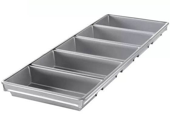 خدمة الطعام NSF Commercial 9 '' Pullman Loaf Pan / 4 Strap 5-5 / 8 By 3-1 / 8-Inch مجموعة صواني الخبز