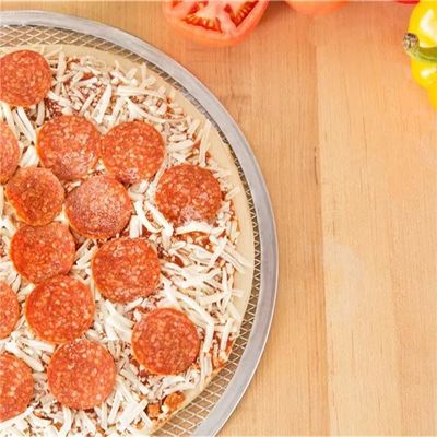 Foodservice NSF 1mm الفولاذ المقاوم للصدأ شواية الشواء عموم الألومنيوم شبكة بيتزا صينية