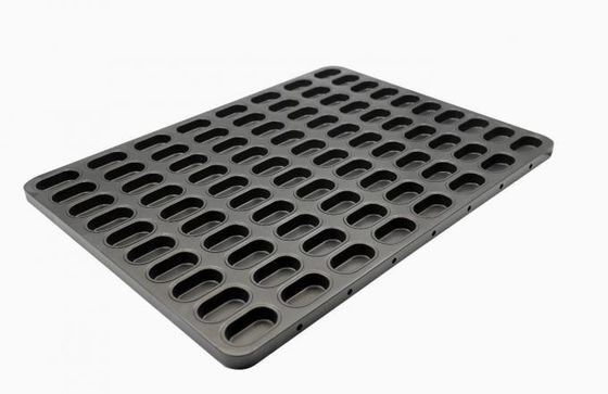 64 تجويف كبير الألومنيوم صينية الخبز NSF Jelly Bar Nonstick Snack Bar Tray