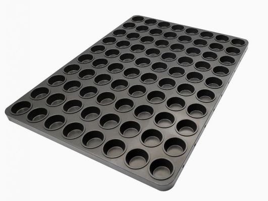 64 تجويف كبير الألومنيوم صينية الخبز NSF Jelly Bar Nonstick Snack Bar Tray