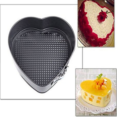 قوالب ألومنيوم فضية سوداء على شكل قلب Pan Foodservice NSF